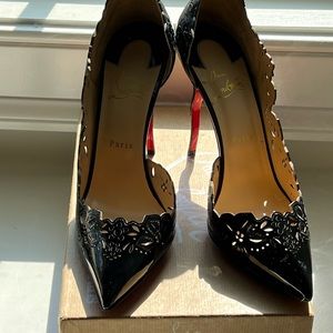 Christian Louboutin Beloved laser-cut Patent leather black.